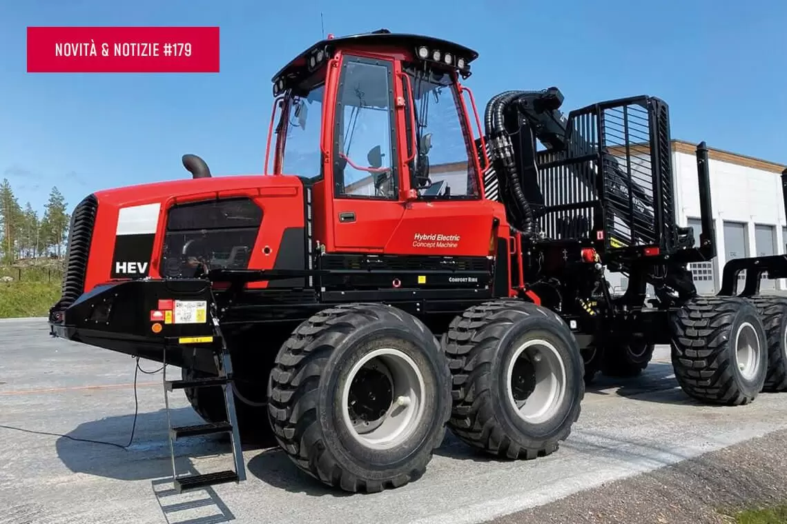 Komatsu presenta il suo prototipo di forwarder ibrido